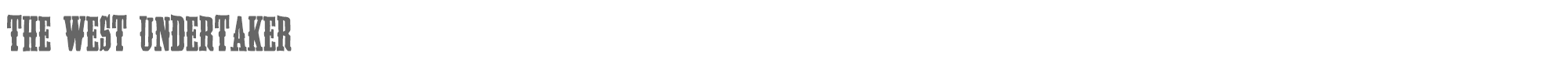 Sample characters The West Undertaker Font
